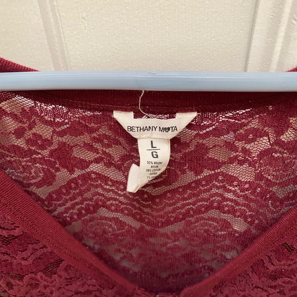 Bethany Mota red blouse size large - Picture 2 of 9